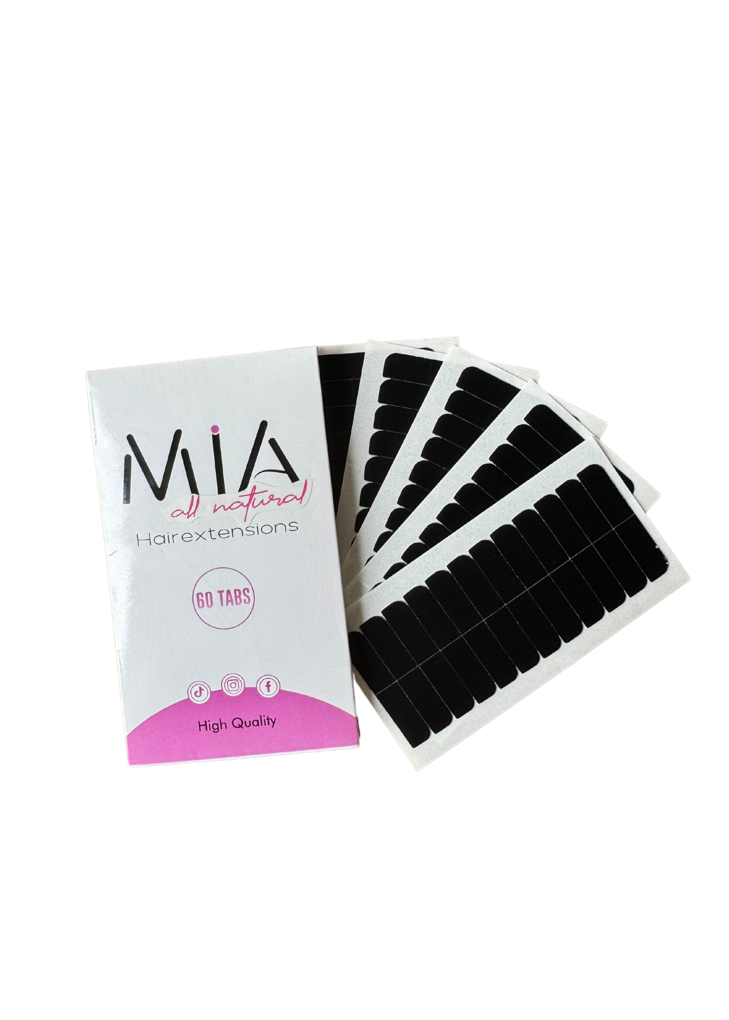 Double-Sided Replacement Tape for Hair Extensions | 60 Tabs | Seamless, Medical Grade, Latex-Free