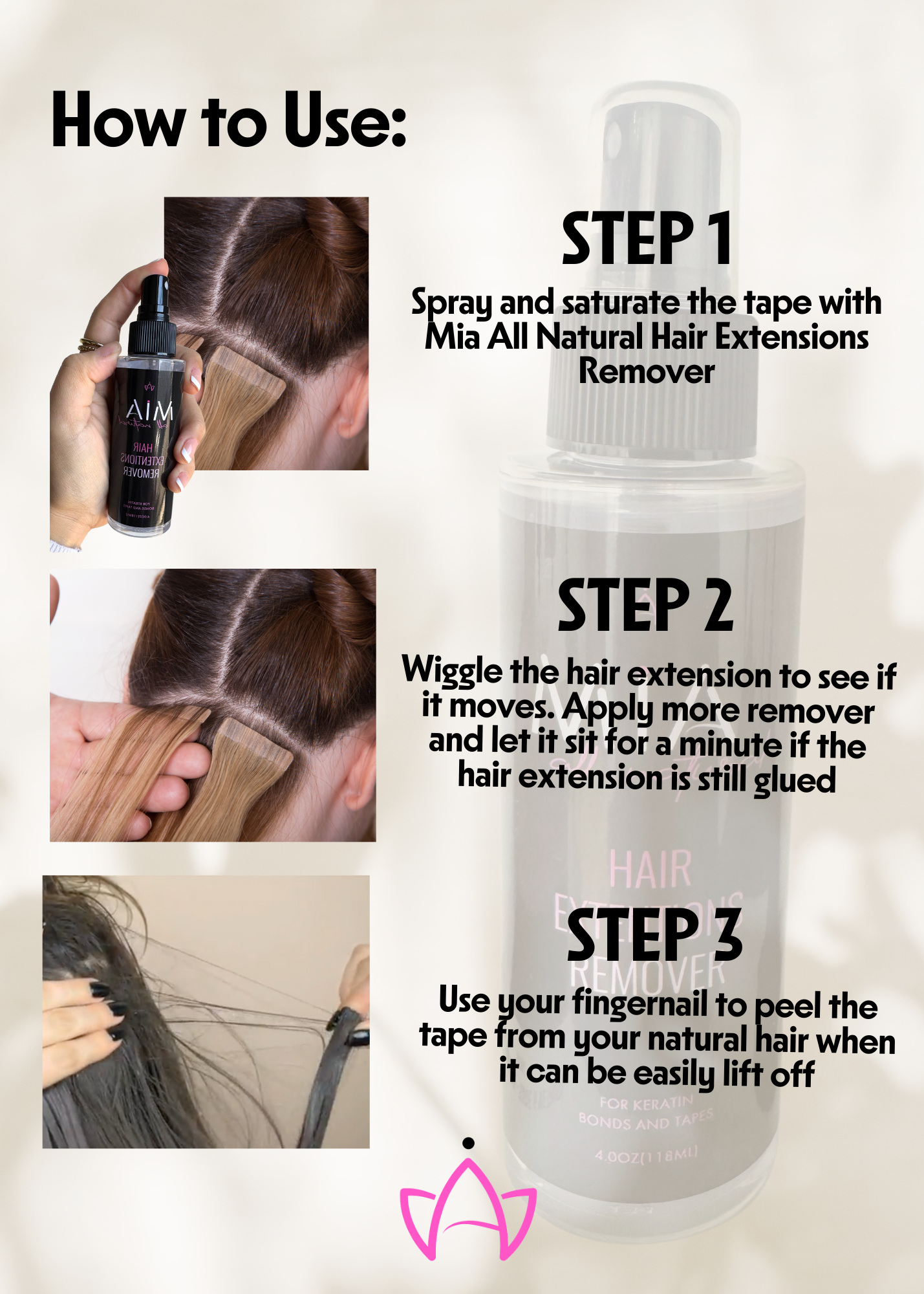 Hair Extensions Remover for Tape Ins & Keratin Bonds - Removedor de Extensiones para Tape Ins y Keratin Bonds