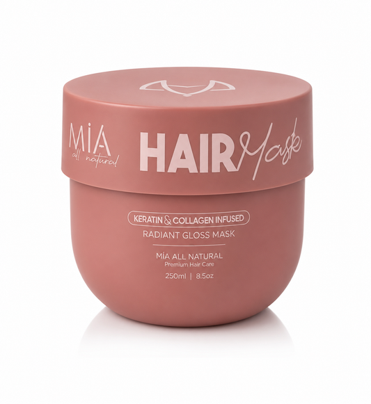 Radiant Gloss Mask – Keratina & Colágeno | Mia All Natural