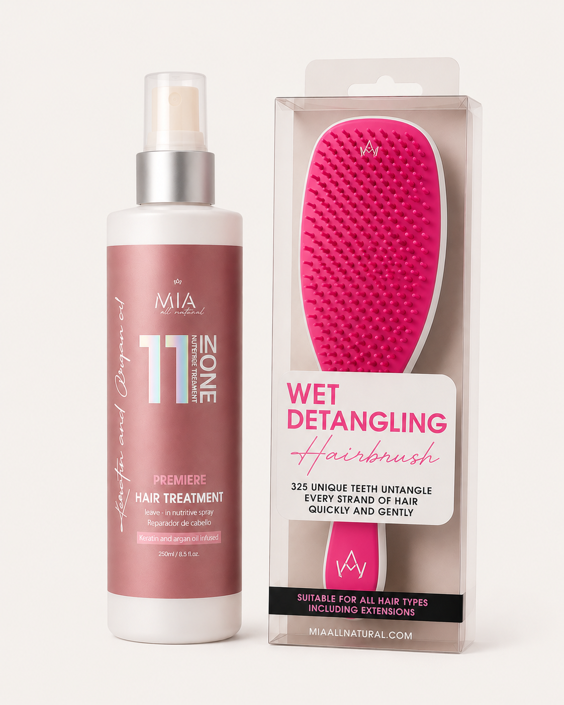 Bundle Wet Detangling Hairbrush + 11 IN ONE Premiere