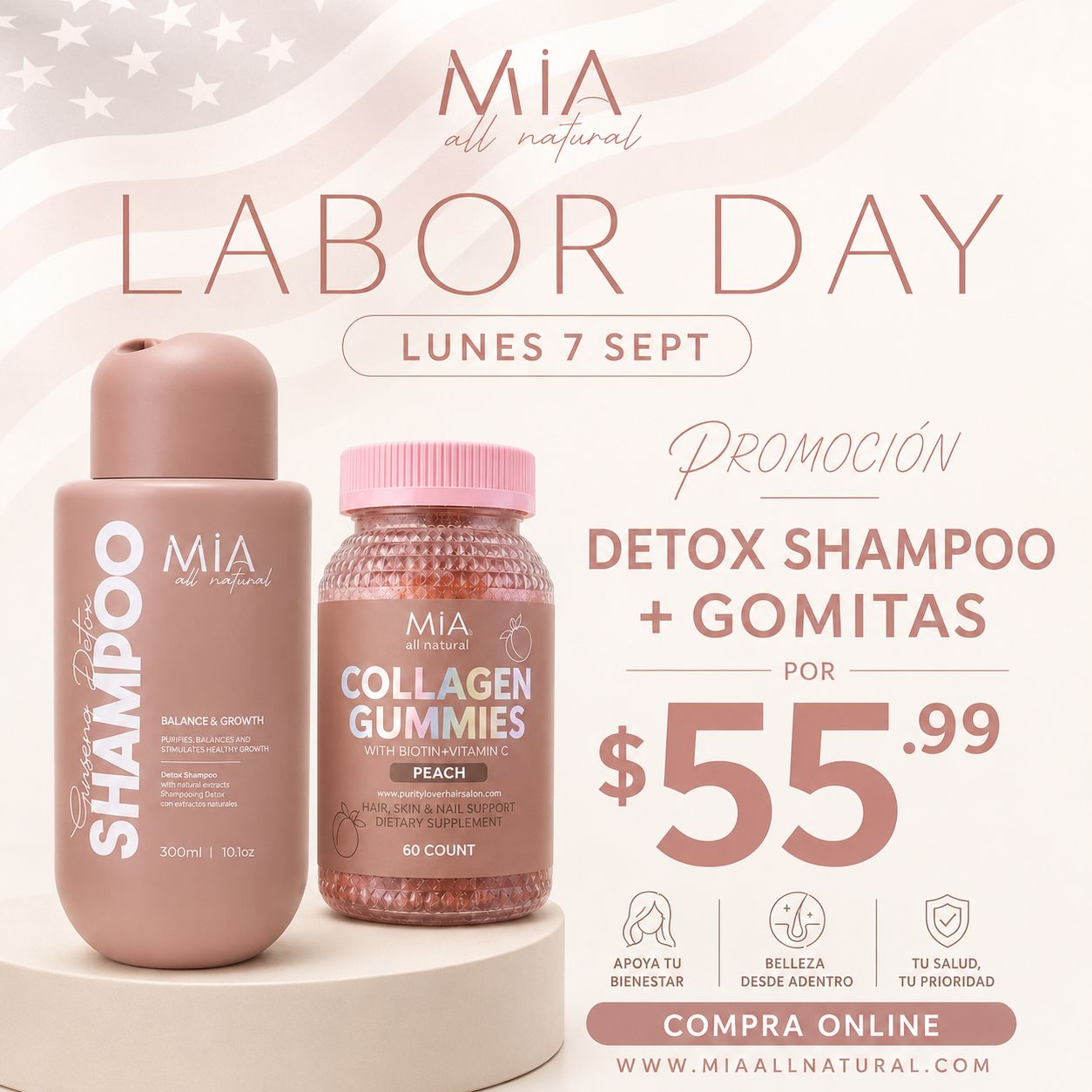 detox shampoo + gomitas